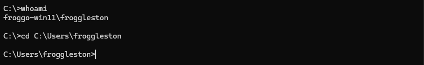 Miniforge Prompt whoami