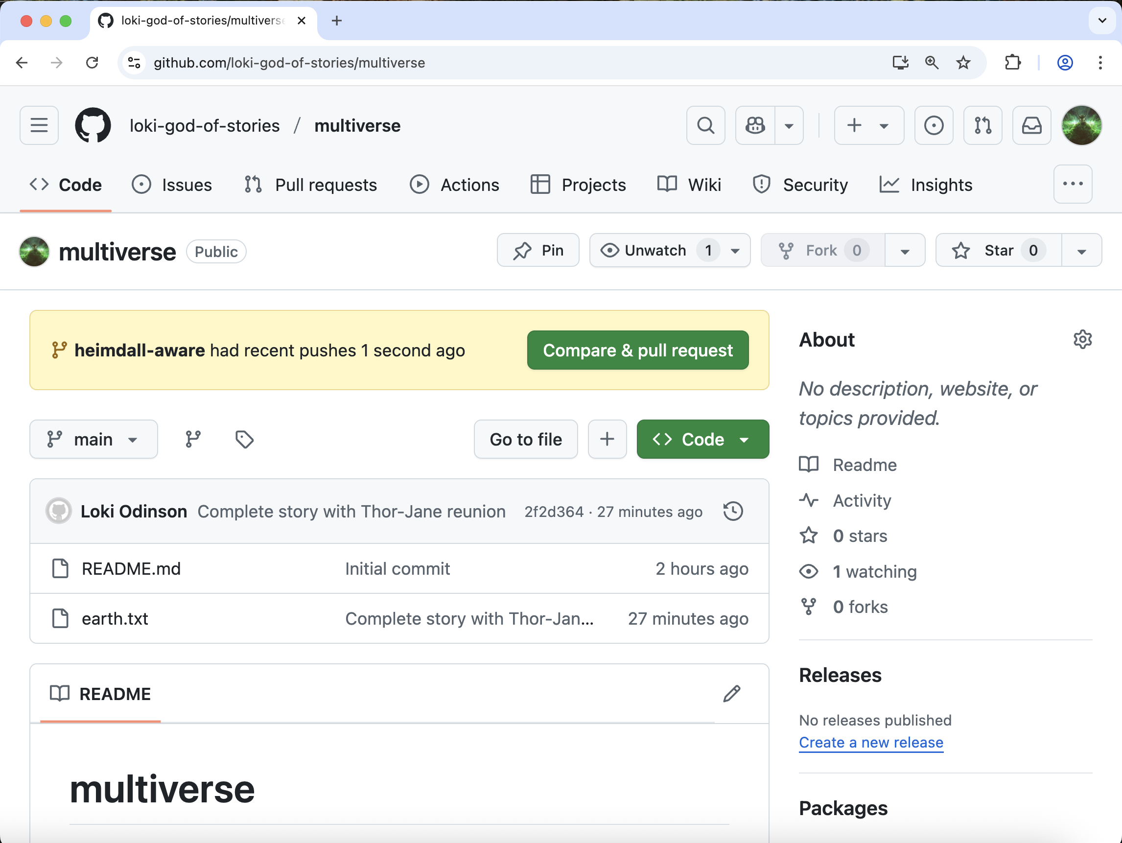 GitHub has the branch heimdall-aware